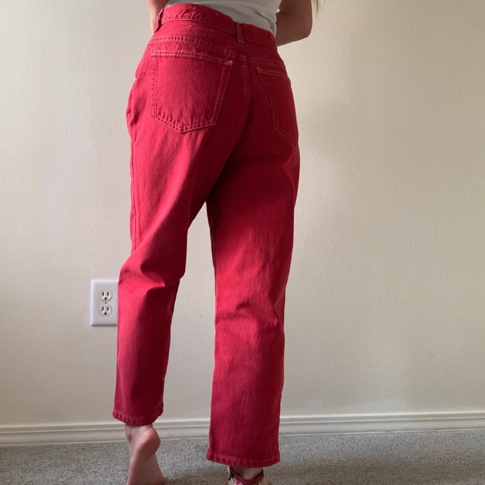 Vintage Land’s End Red Mom Jeans US 8